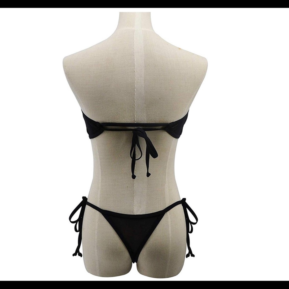 Women Black Bra & G-String Set Lingerie - Picture 5 of 6